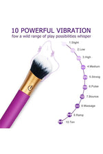 Vibratör: Fırça Uçlu 10 Modlu Vibratör Hassas G Nokta Uyarımı - Mor