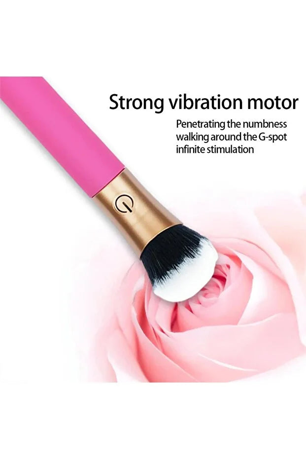 Vibratör: Fırça Uçlu 10 Modlu Vibratör Hassas G Nokta Uyarımı - Mor