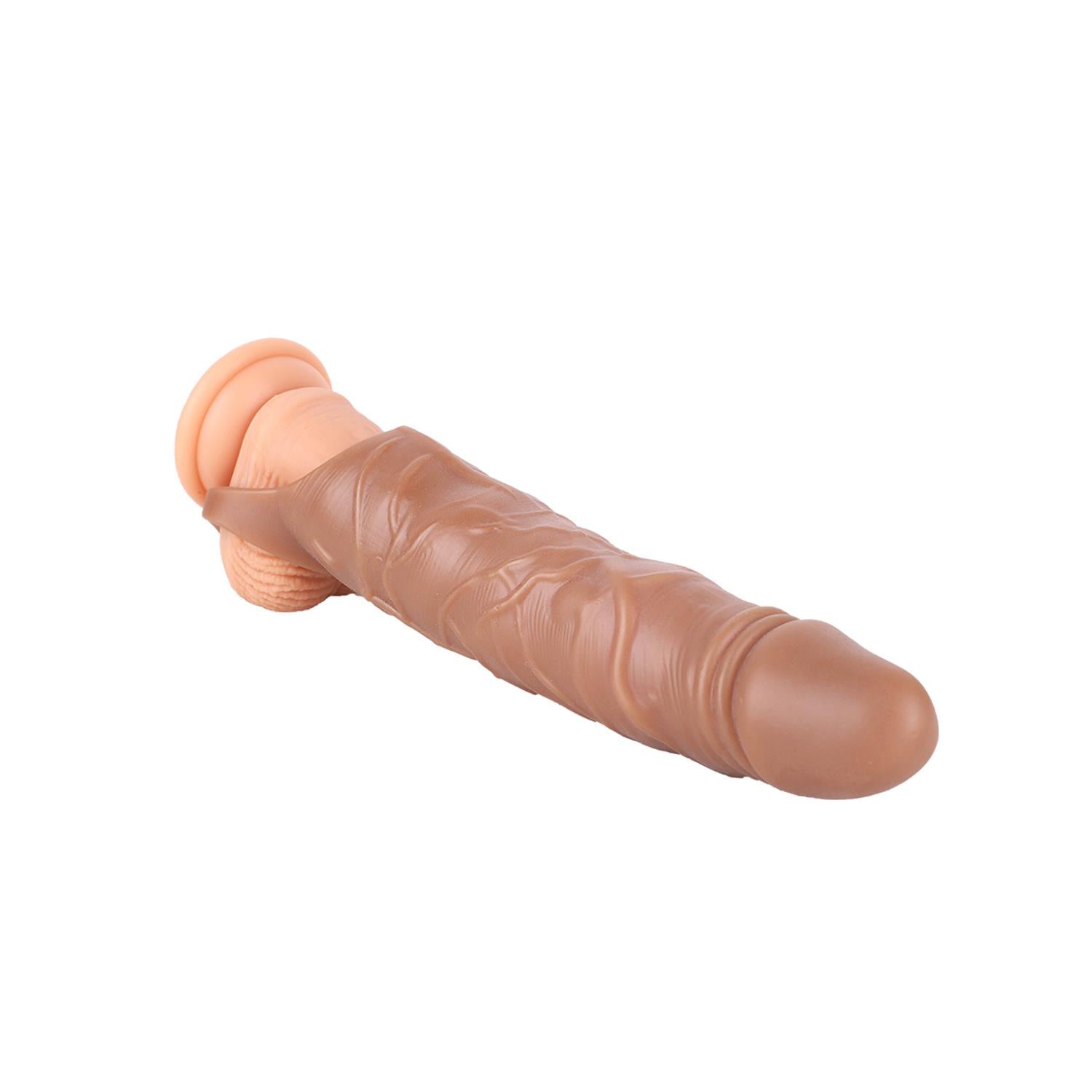 Uzatmalı Kalınlaştırıcı Titreşimsiz Penis Kılıfı Ten Rengi