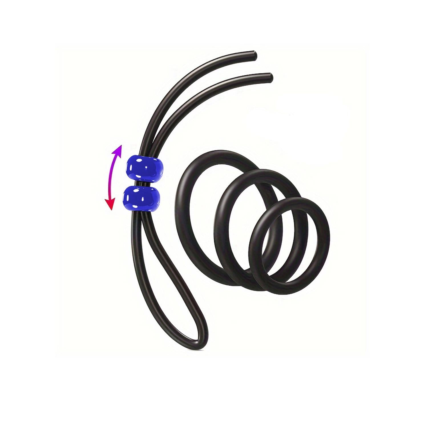 Ayarlanabilir Penis Halkası Seti 4’lü Siyah