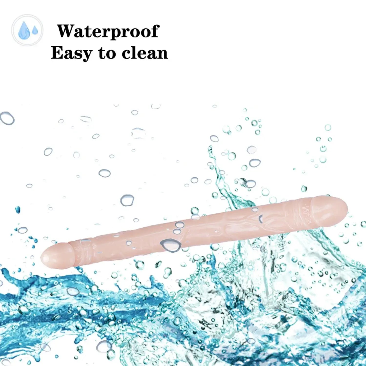 Çift Uçlu Realistik Dildo – 38 cm | Esnek & Silikon