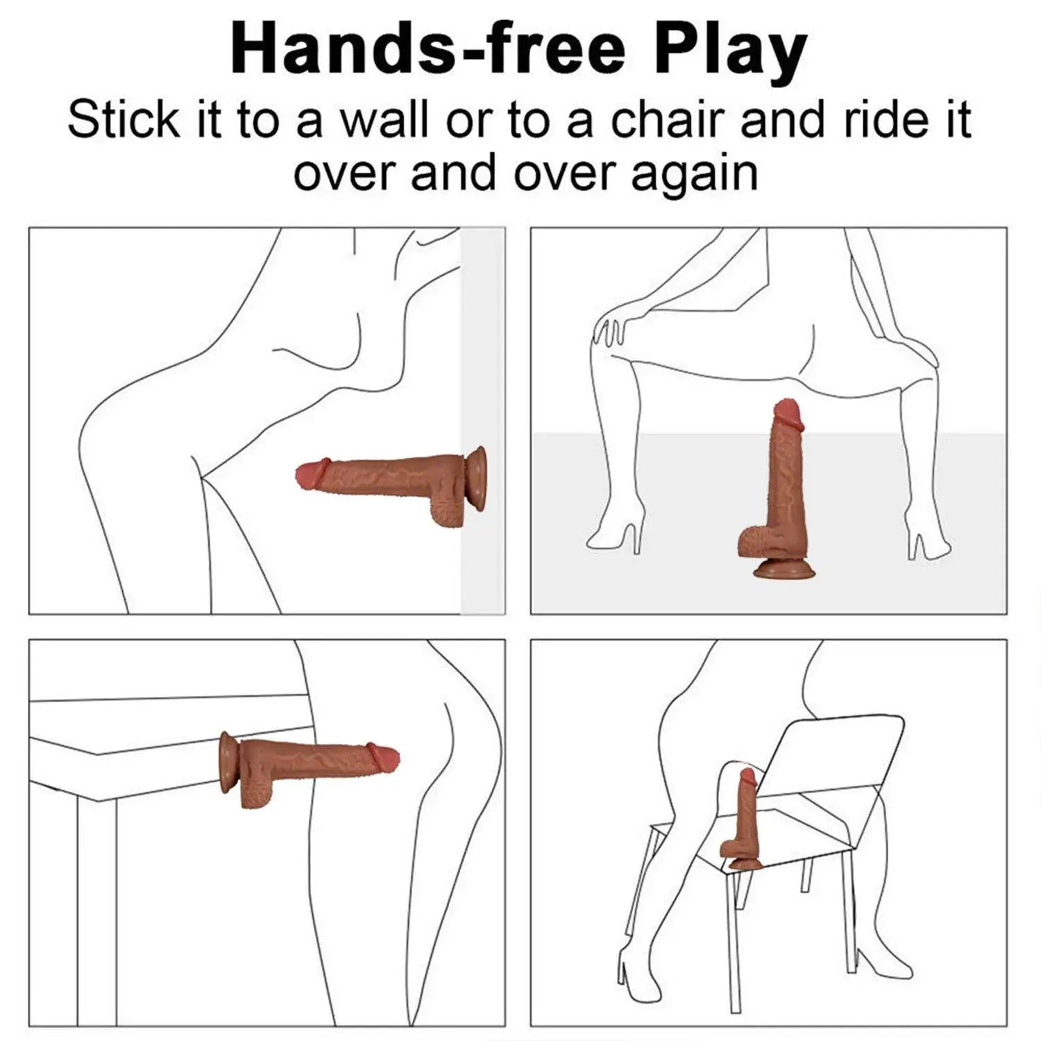 Gerçekçi Dildo: 19,5 cm Sıvı Silikon Vakumlu Esnek Seks Oyuncağı