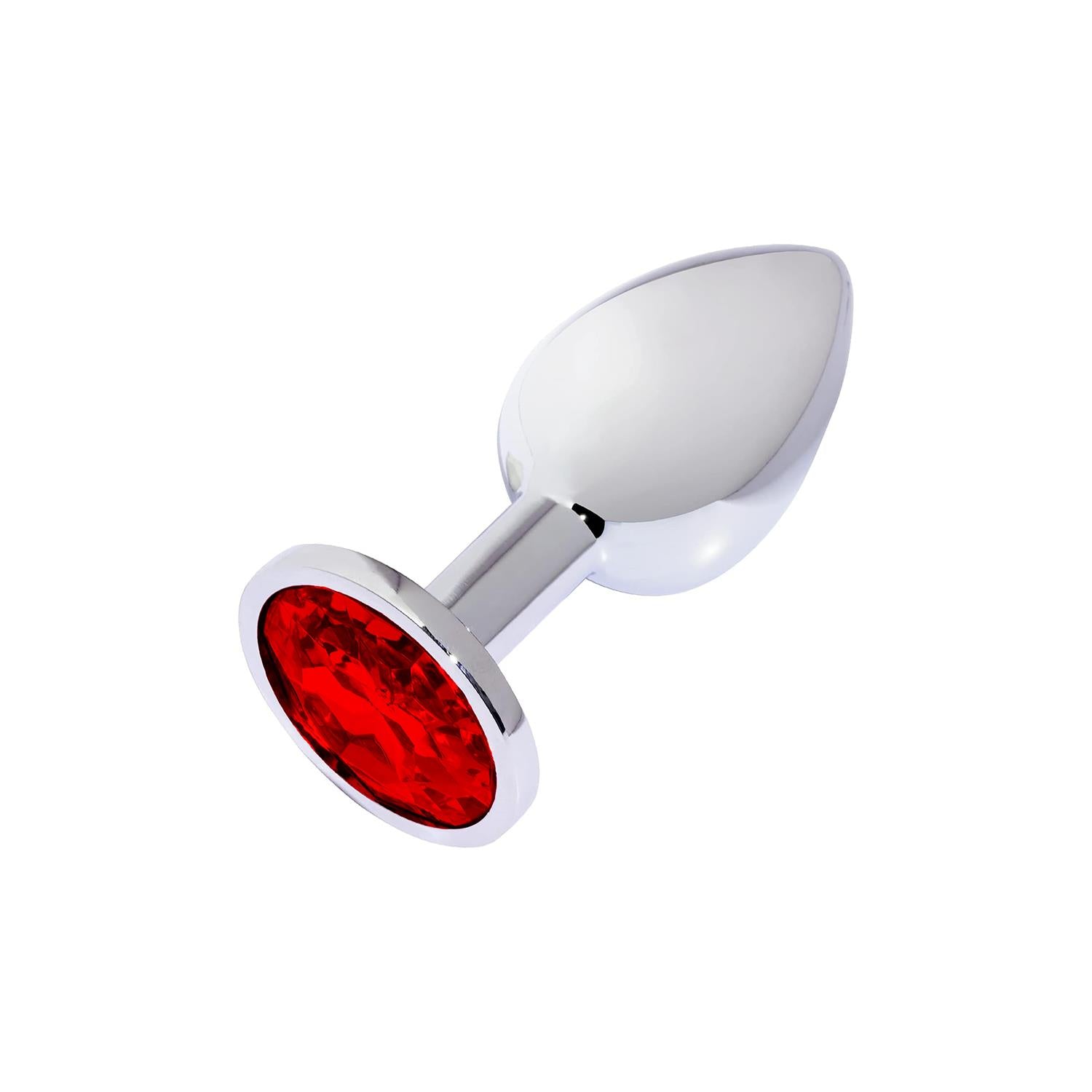 Anal Tıkaç: Metal Elmas Taşlı Kırmızı Büyük Boy Anal Plug