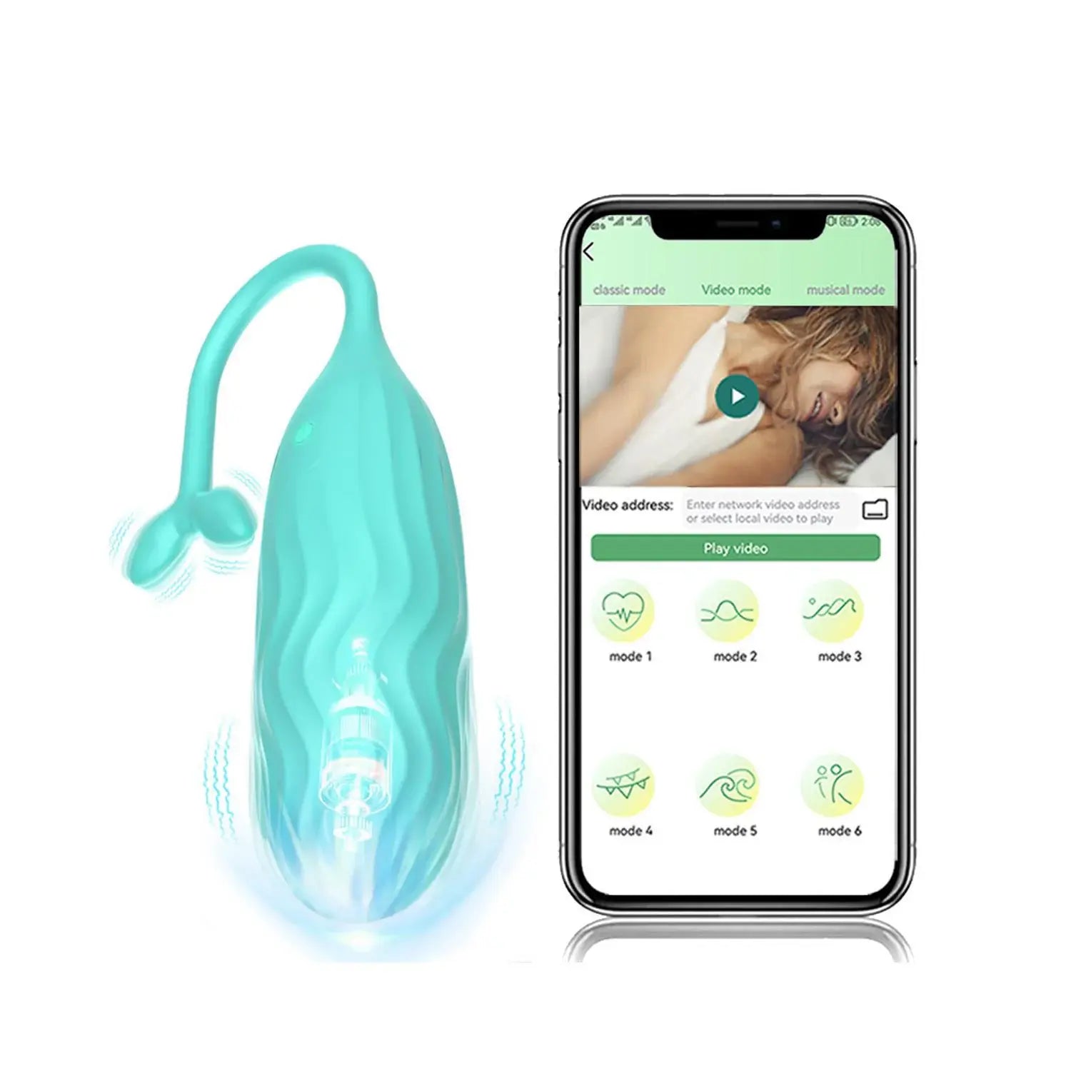 Mobil Uygulama Kontrollü Çift Motorlu Vibratör – Yumuşak Silikon, 10 Farklı Mod