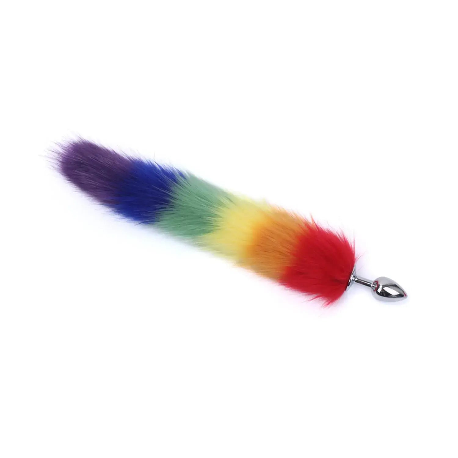 Tilki Kuyruk Anal Plug Rainbow – Metal Tabanlı, Renkli ve Estetik