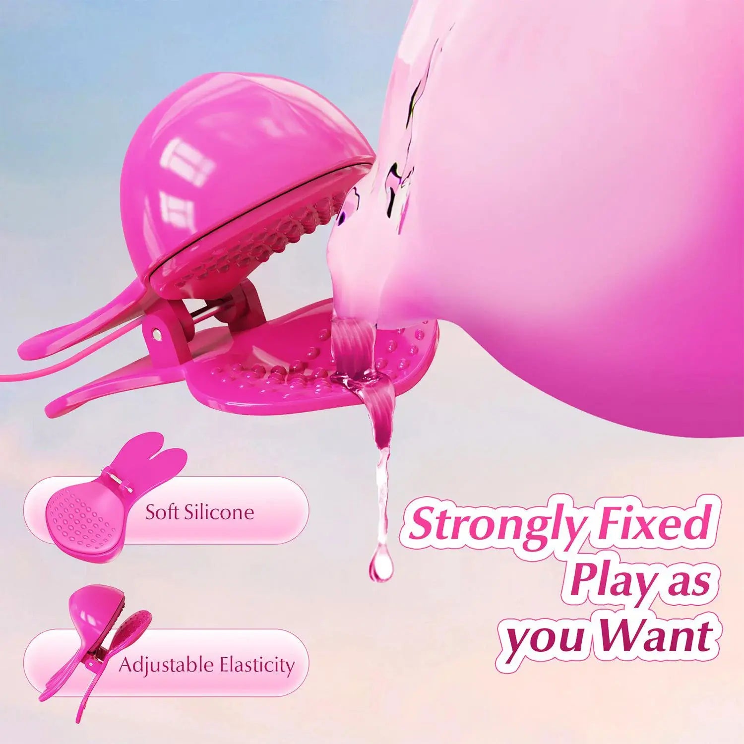 Uzaktan Kumandalı Çift Başlıklı Titreşimli Göğüs Ucu Klips – Şarjlı