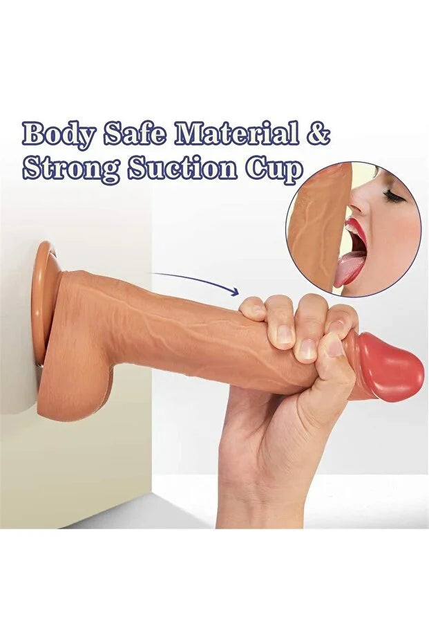 Uzaktan Kumandalı İleri Geri Hareketli Titreşimli Gerçekçi Dildo