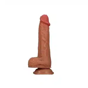Gerçekçi Dildo: 19,5 cm Sıvı Silikon Vakumlu Esnek Seks Oyuncağı