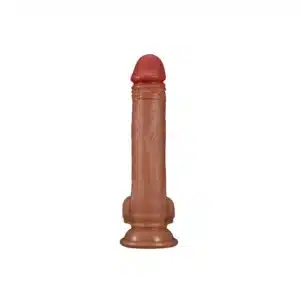 Dildo: Realistik Esmer 21,5 cm – Cilt Dostu Suya Dayanıklı